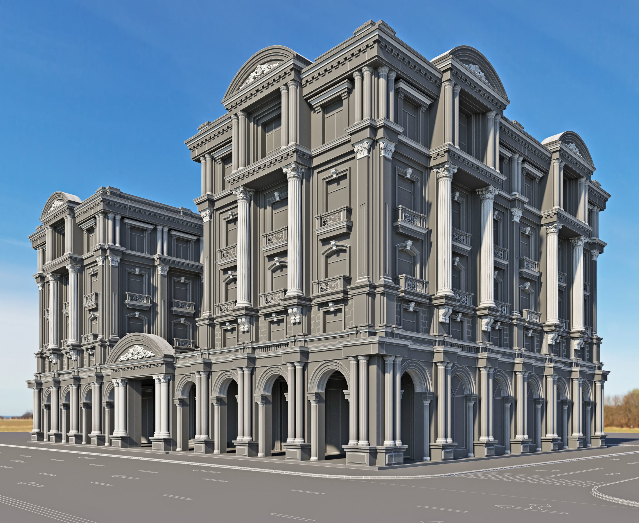 Commercial building 2 3D model_6