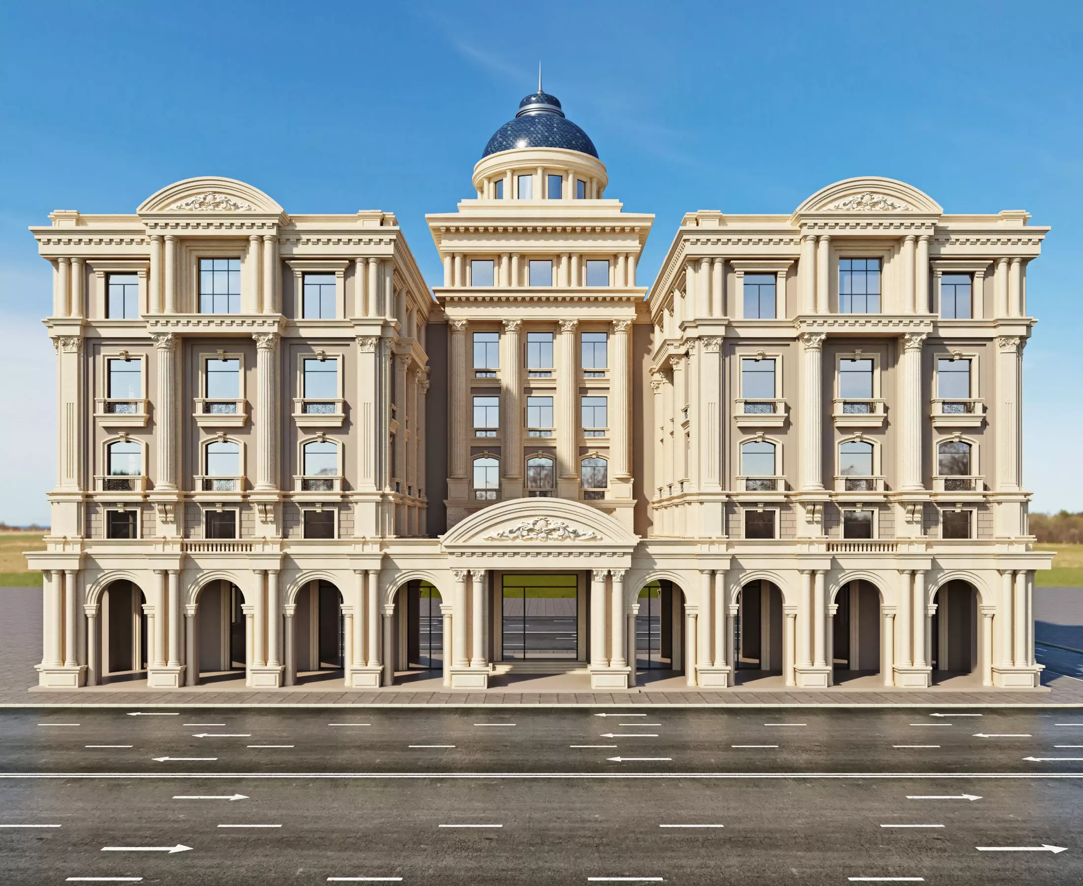 Commercial building 2 3D model_0