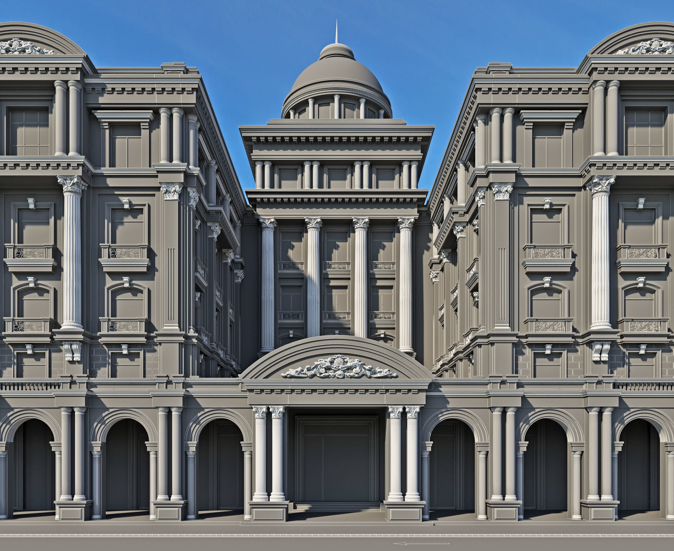 Commercial building 2 3D model_5