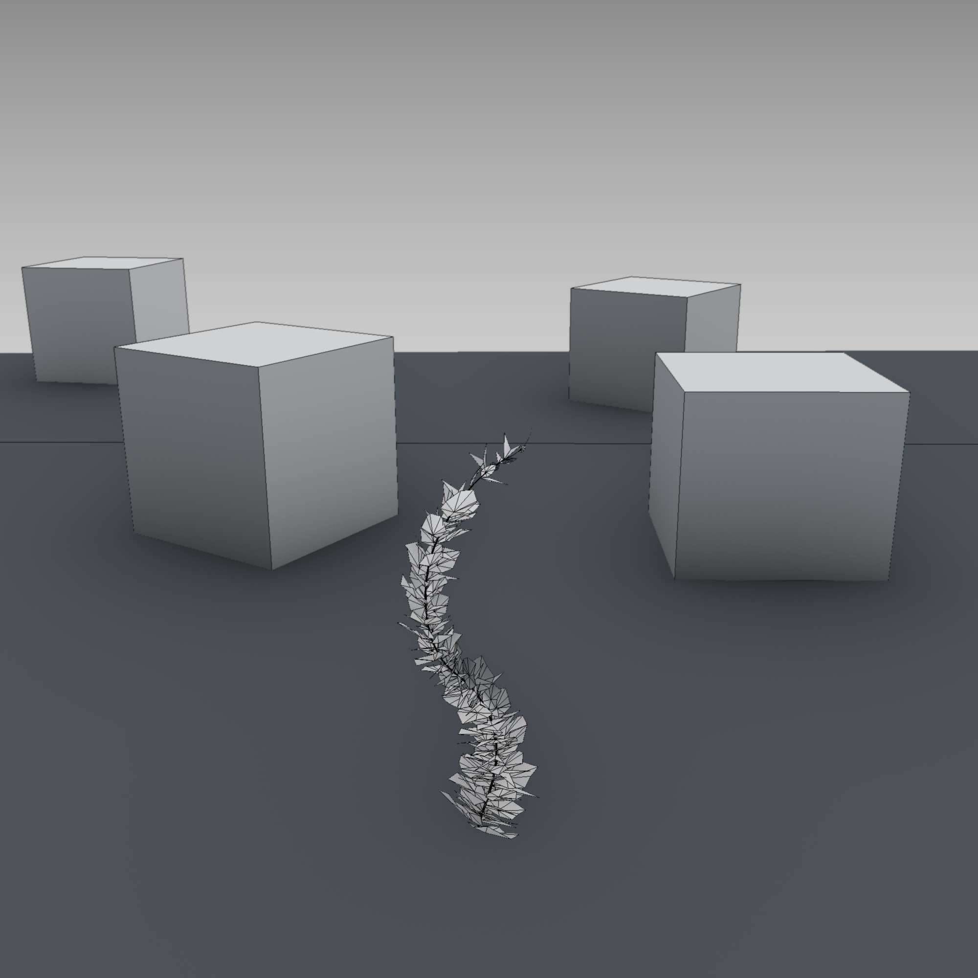 Wild Wine Vine - Parthenocissus - Autumn - Version 7 Low-poly 3D model_19