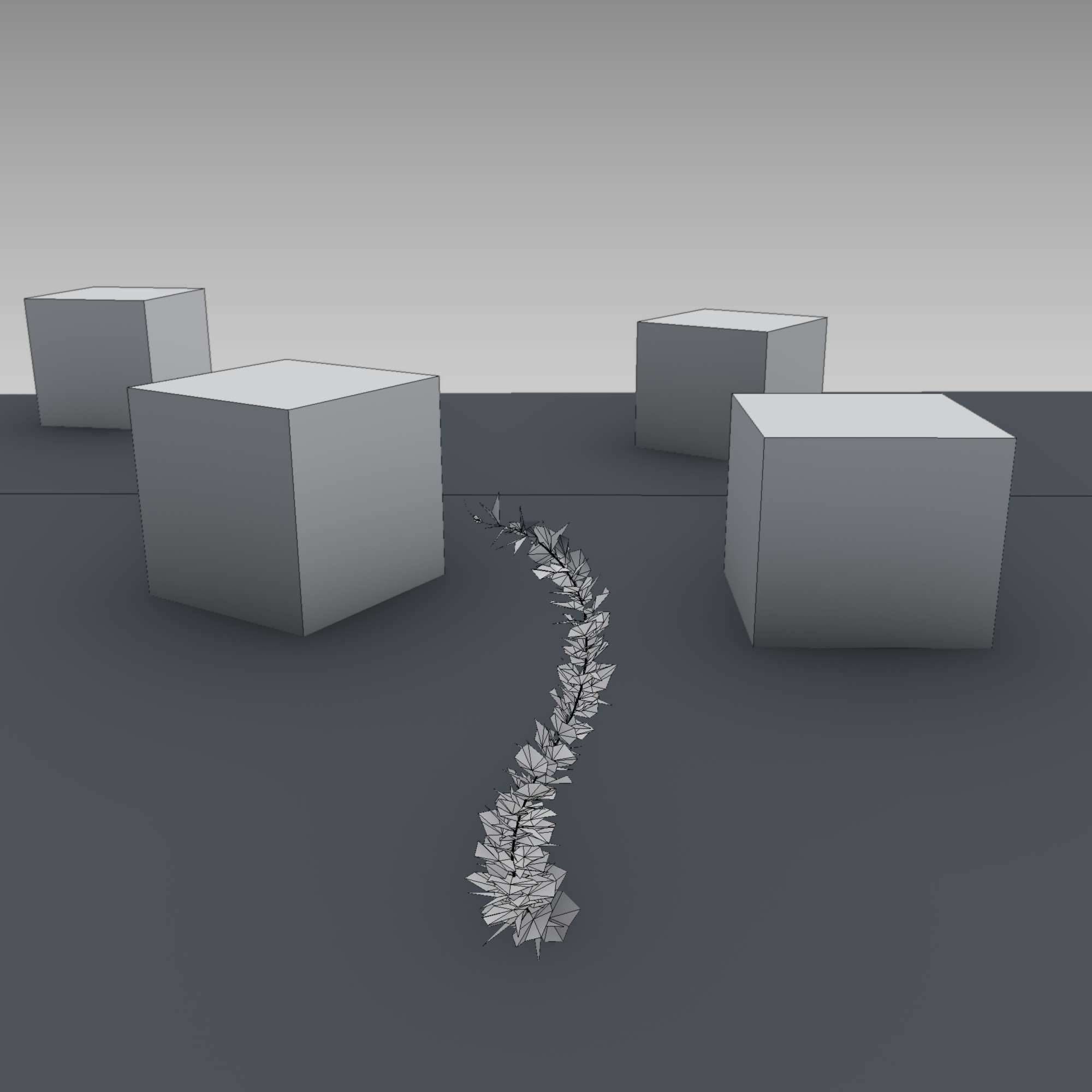 Wild Wine Vine - Parthenocissus - Autumn - Version 7 Low-poly 3D model_6