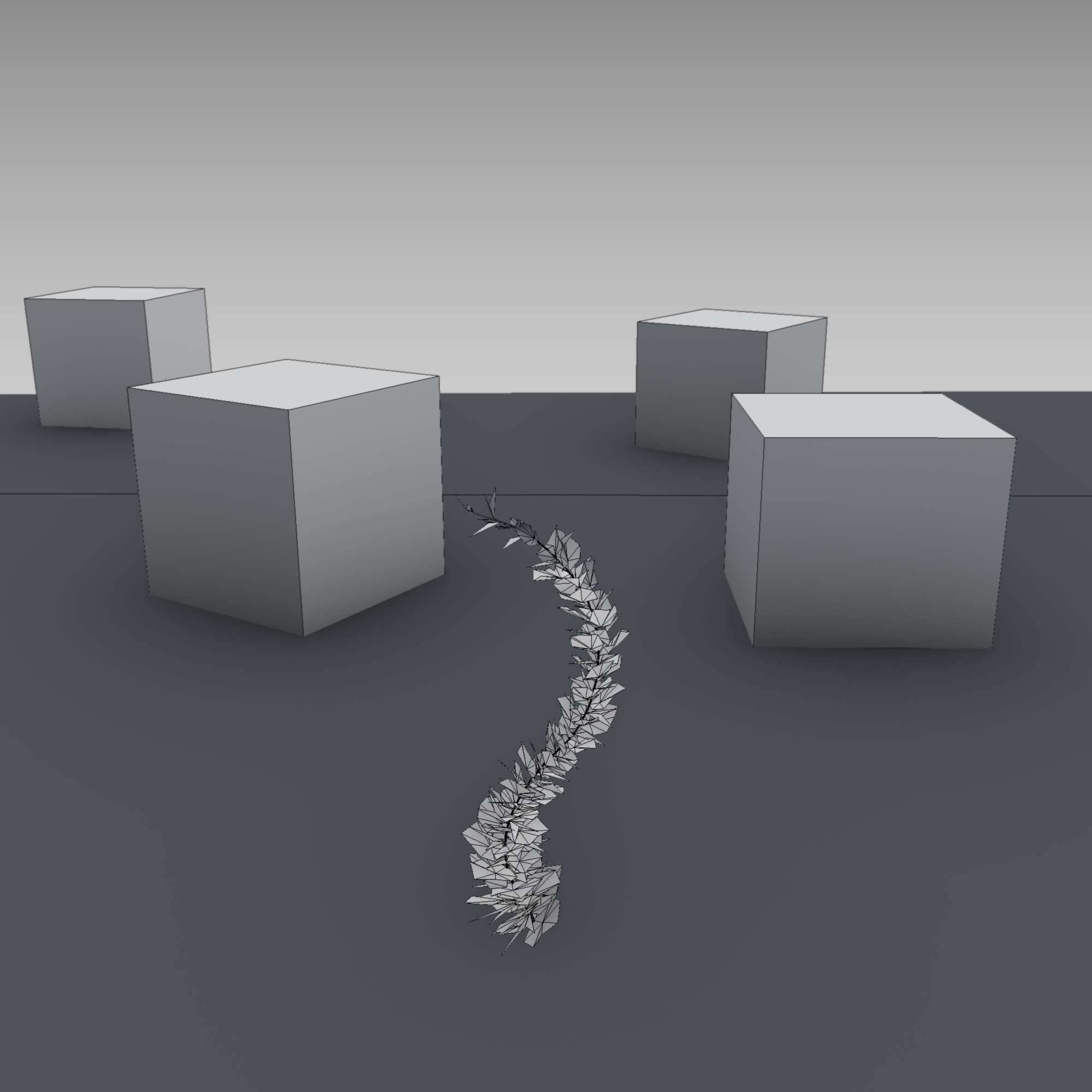 Wild Wine Vine - Parthenocissus - Autumn - Version 7 Low-poly 3D model_3