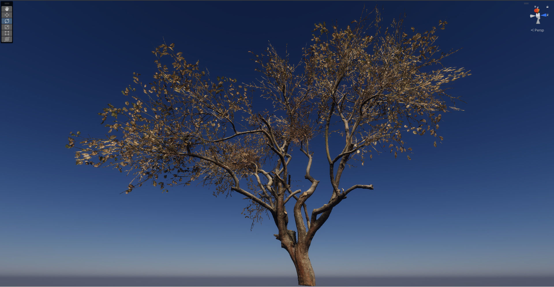 10 Autumn Photo-Scanned Full Size Trees Low-poly 3D model_2