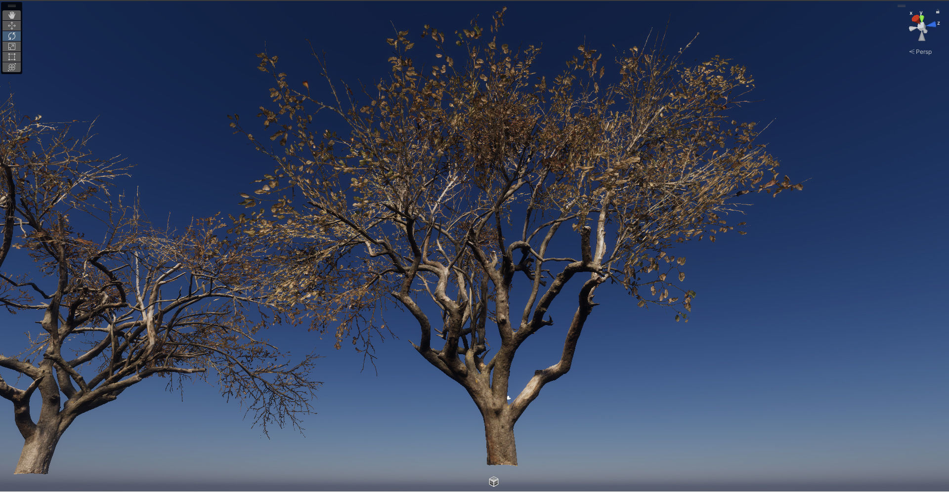10 Autumn Photo-Scanned Full Size Trees Low-poly 3D model_6