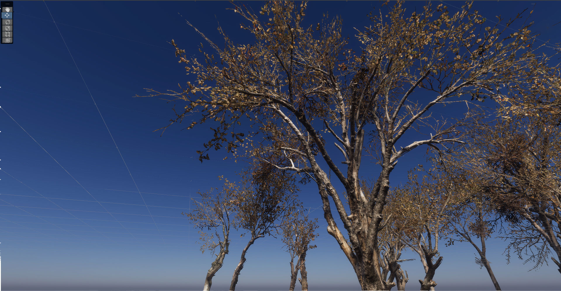 10 Autumn Photo-Scanned Full Size Trees Low-poly 3D model_4