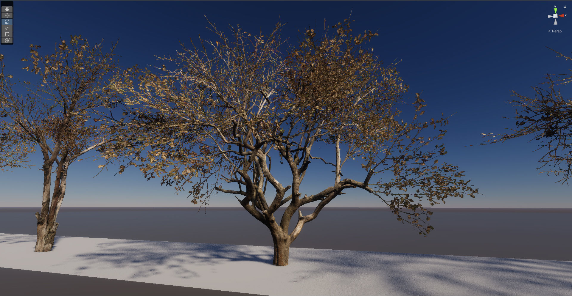 10 Autumn Photo-Scanned Full Size Trees Low-poly 3D model_8