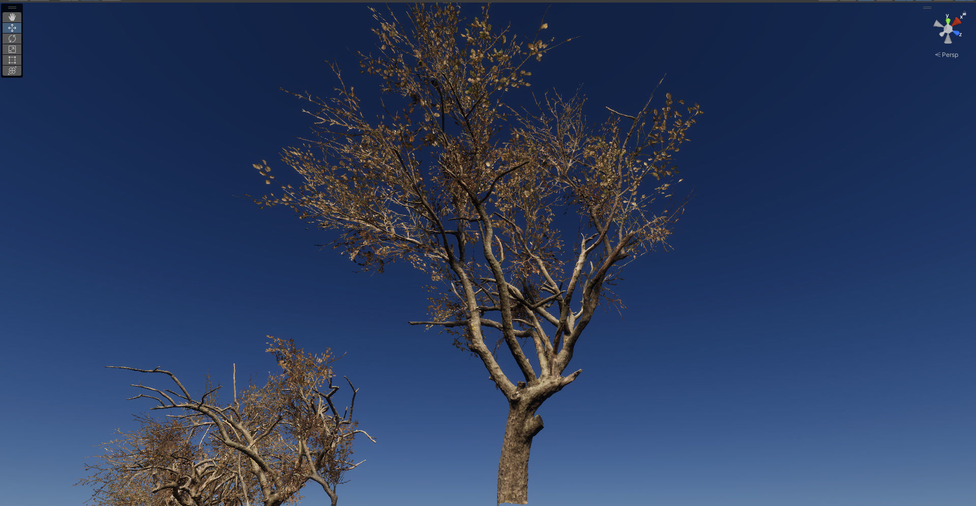 10 Autumn Photo-Scanned Full Size Trees Low-poly 3D model_9
