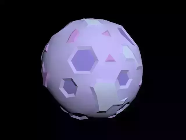 Low Poly Moon polygonal egg