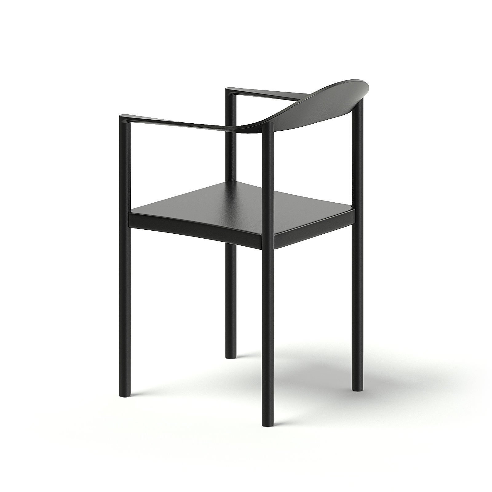 Black Chair 3D model_4