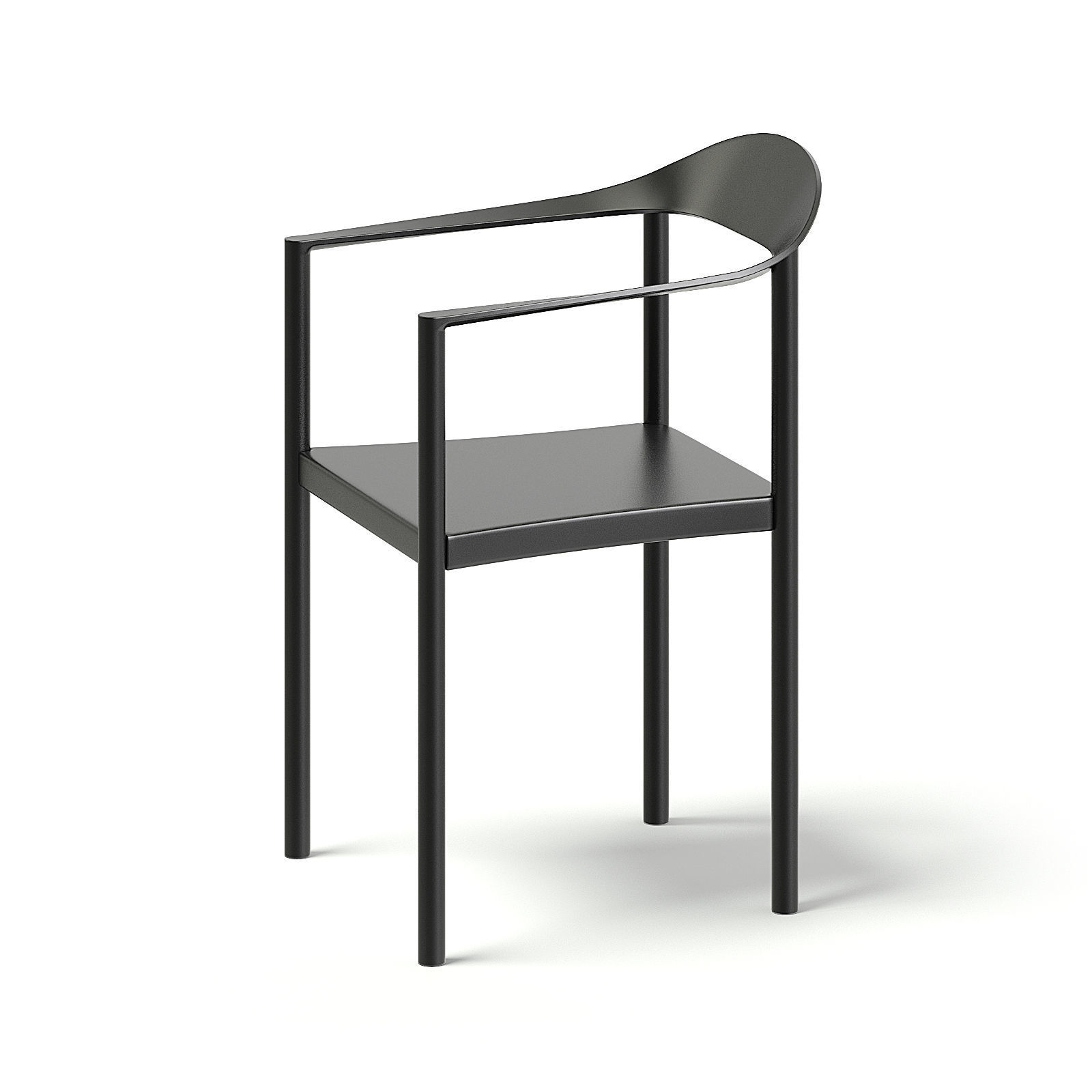 Black Chair 3D model_2