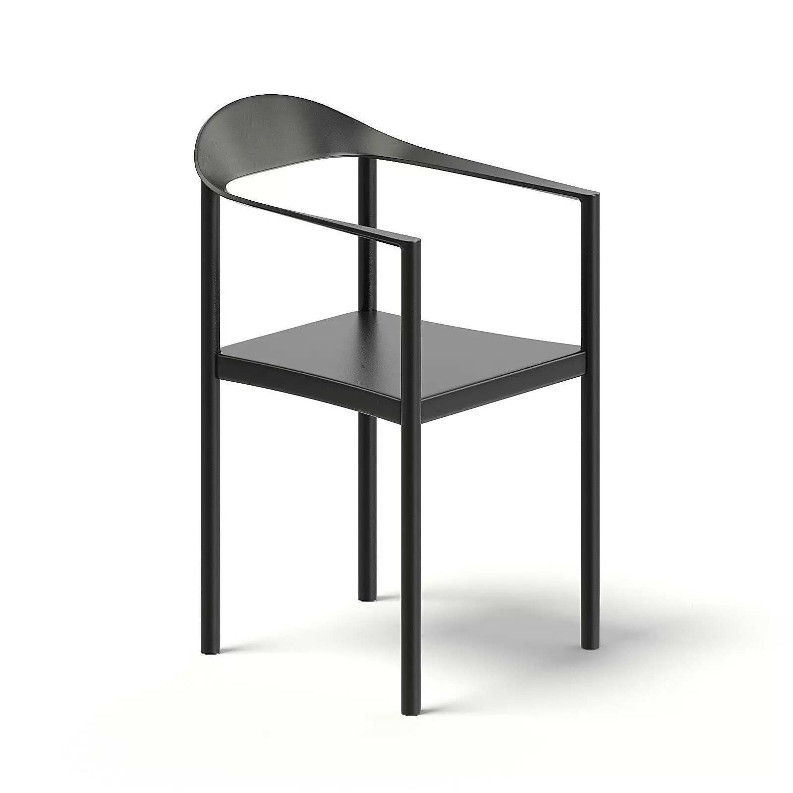 Black Chair 3D model_0