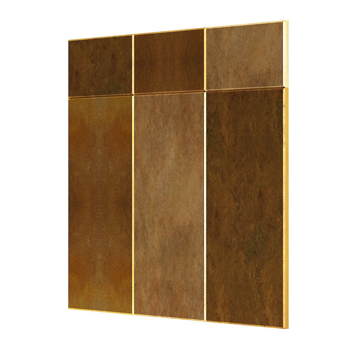 Rusted Metal Tiles 3D model_4