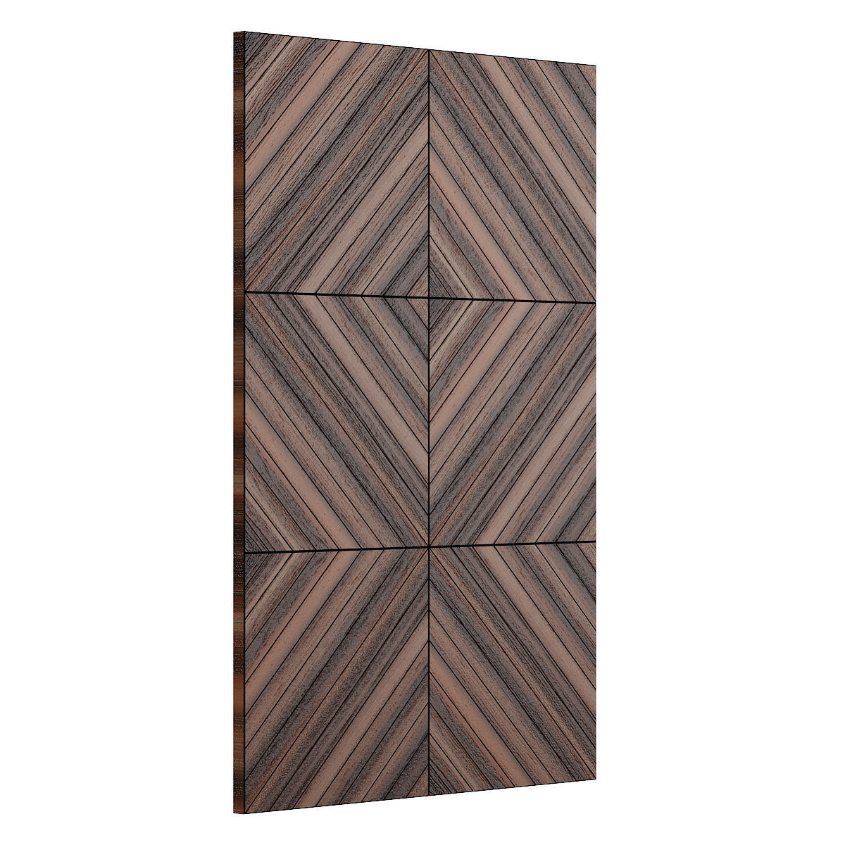 Wooden Wall Panel 3D model_2