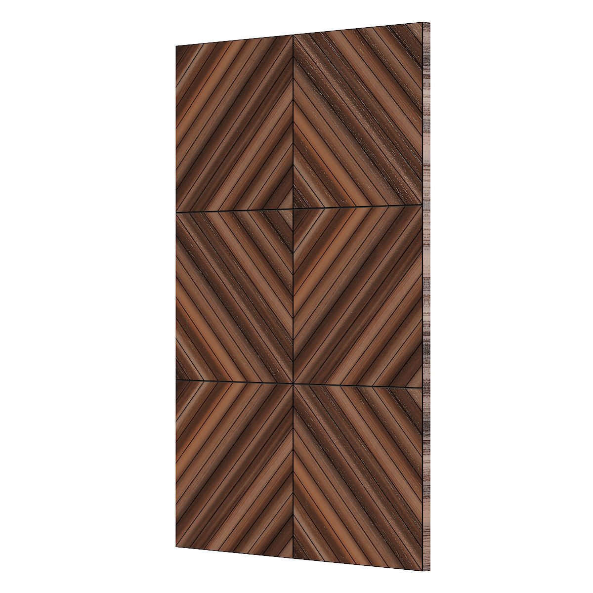 Wooden Wall Panel 3D model_4
