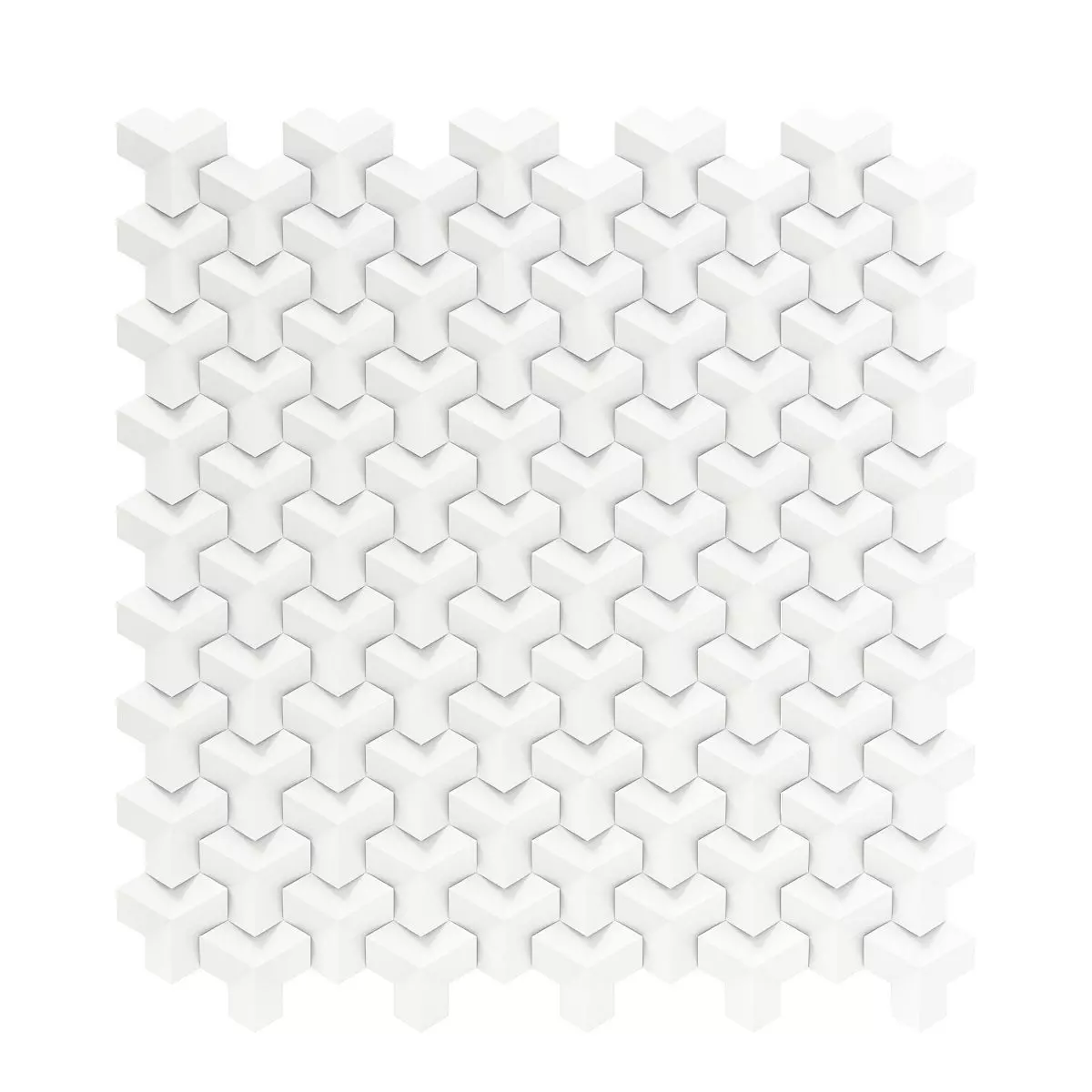 White Wall Panel 3D model_0