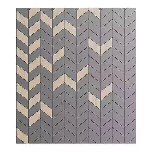 Modern Wood and Black Wall Panel