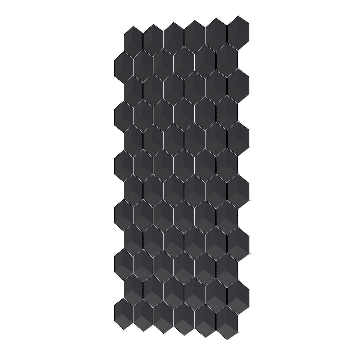 Black Wall Panel 3D model_4