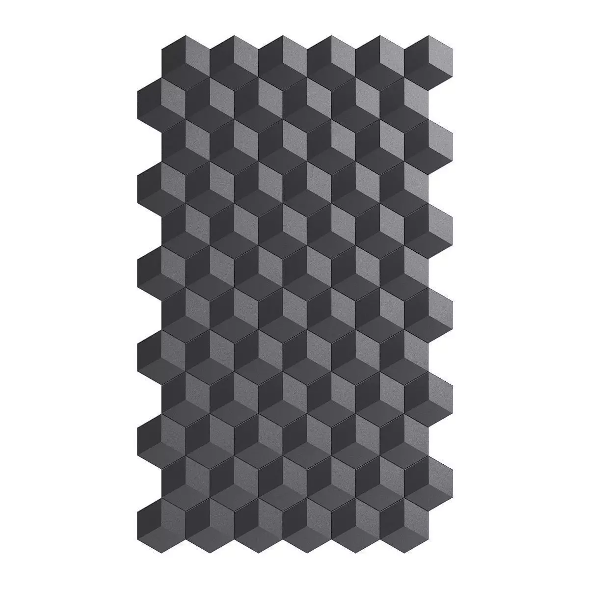 Black Wall Panel 3D model_0