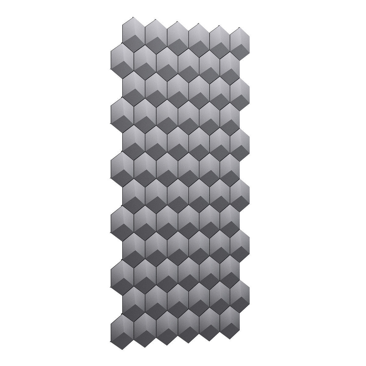 Black Wall Panel 3D model_2