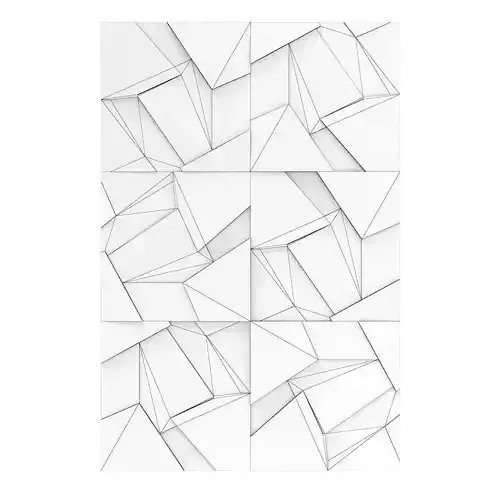 Cracked Metal Wall Panel 3D model