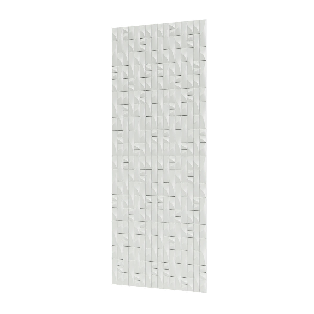White Wall Panel 3D model_5