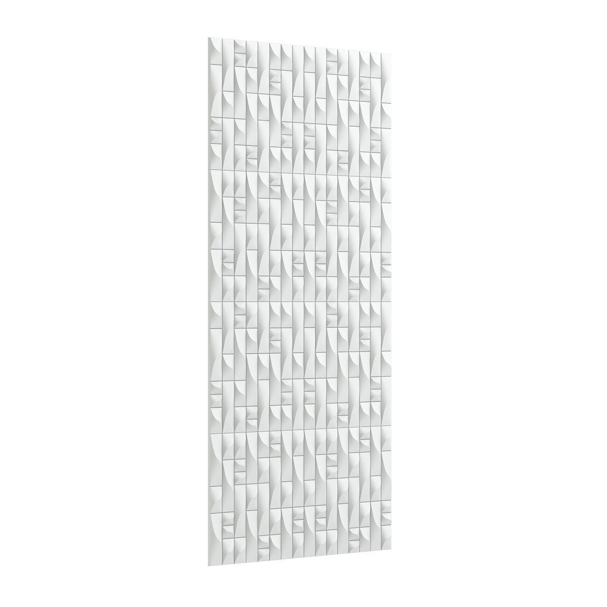 White Wall Panel 3D model_3