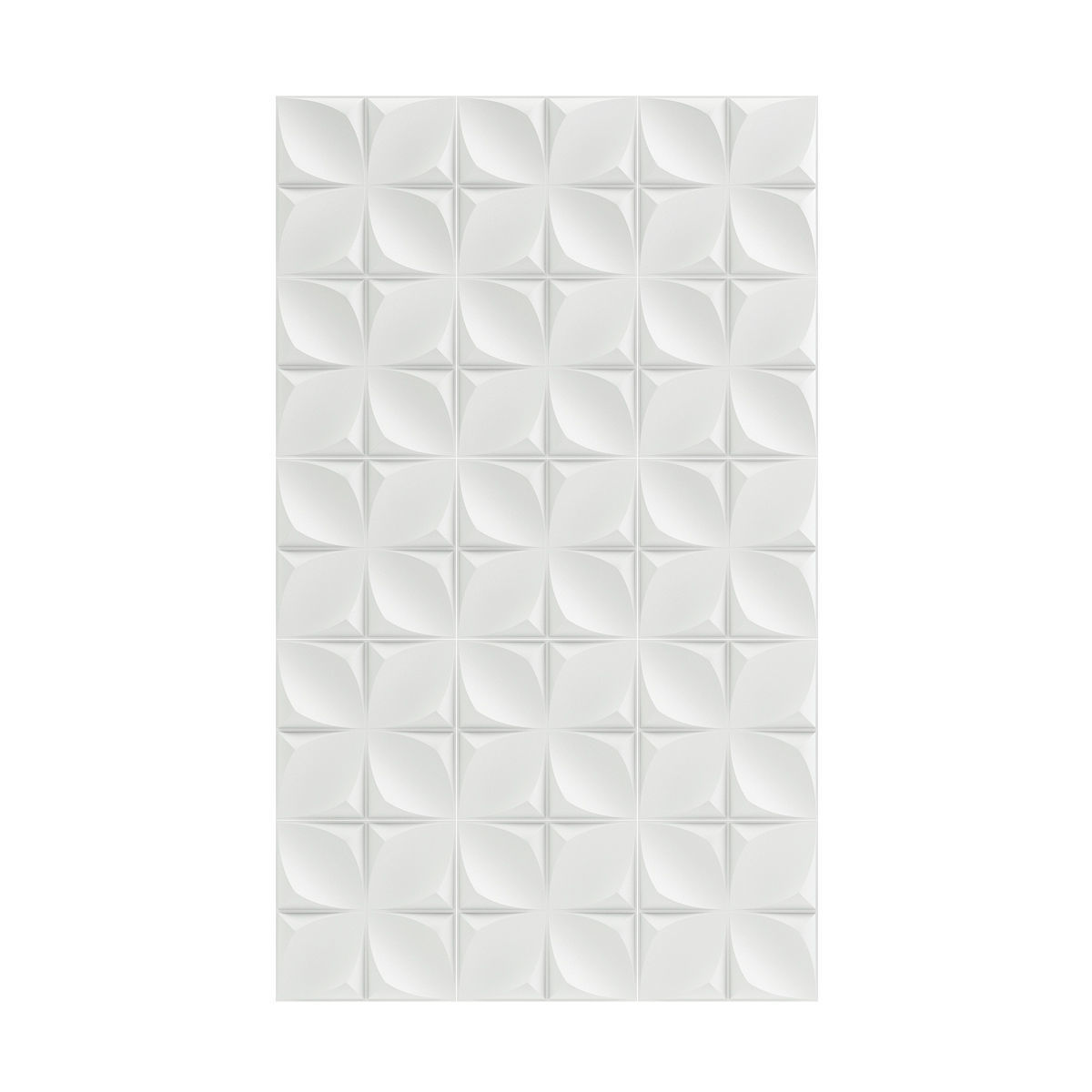 White Wall Panel 3D model_1