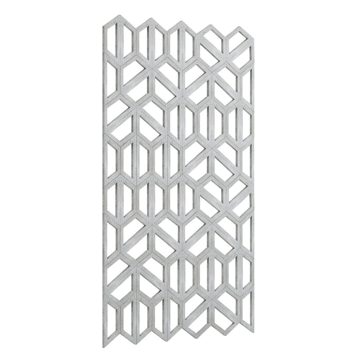 Concrete Hexagonal Wall Panel 3D model_2