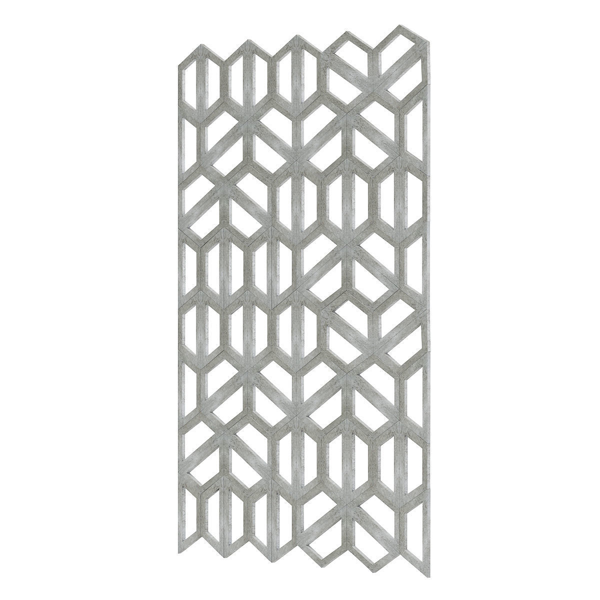 Concrete Hexagonal Wall Panel 3D model_4