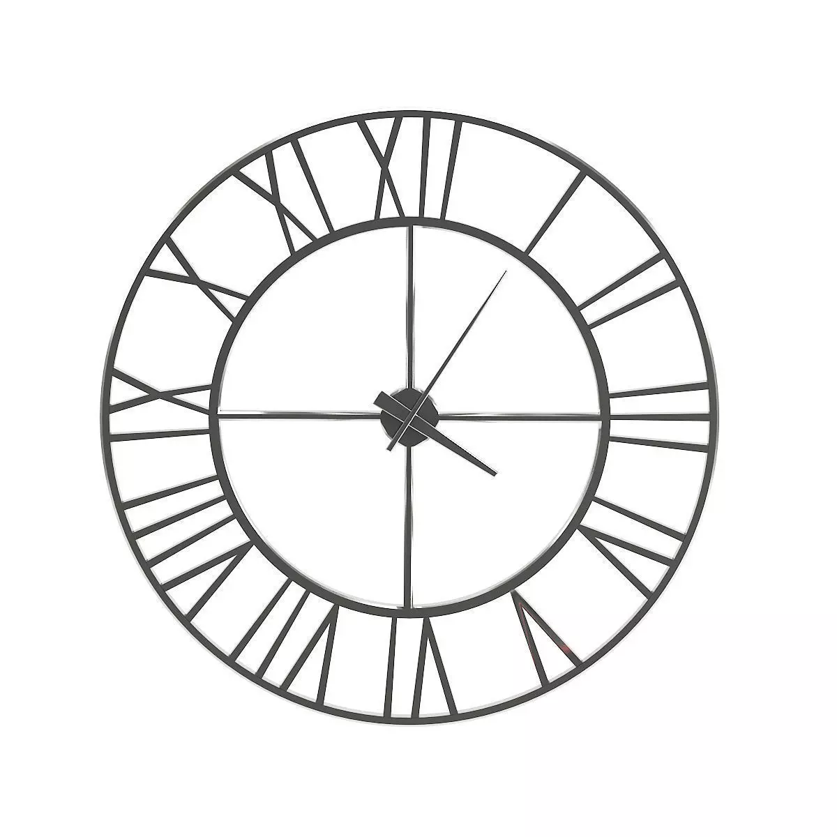Metal Wall Clock 3D model_0