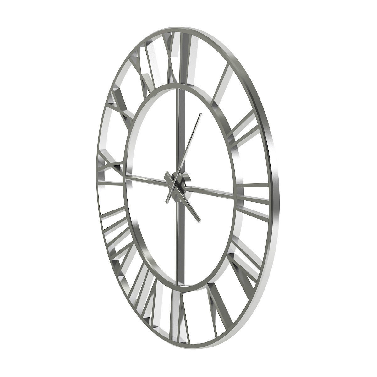 Metal Wall Clock 3D model_4