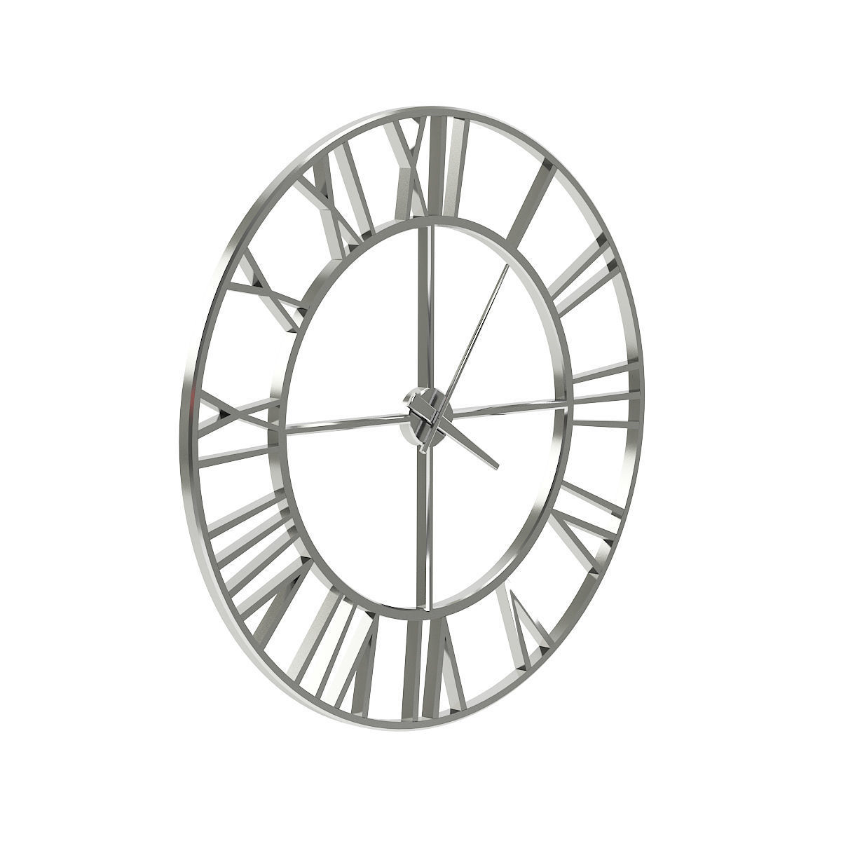 Metal Wall Clock 3D model_2