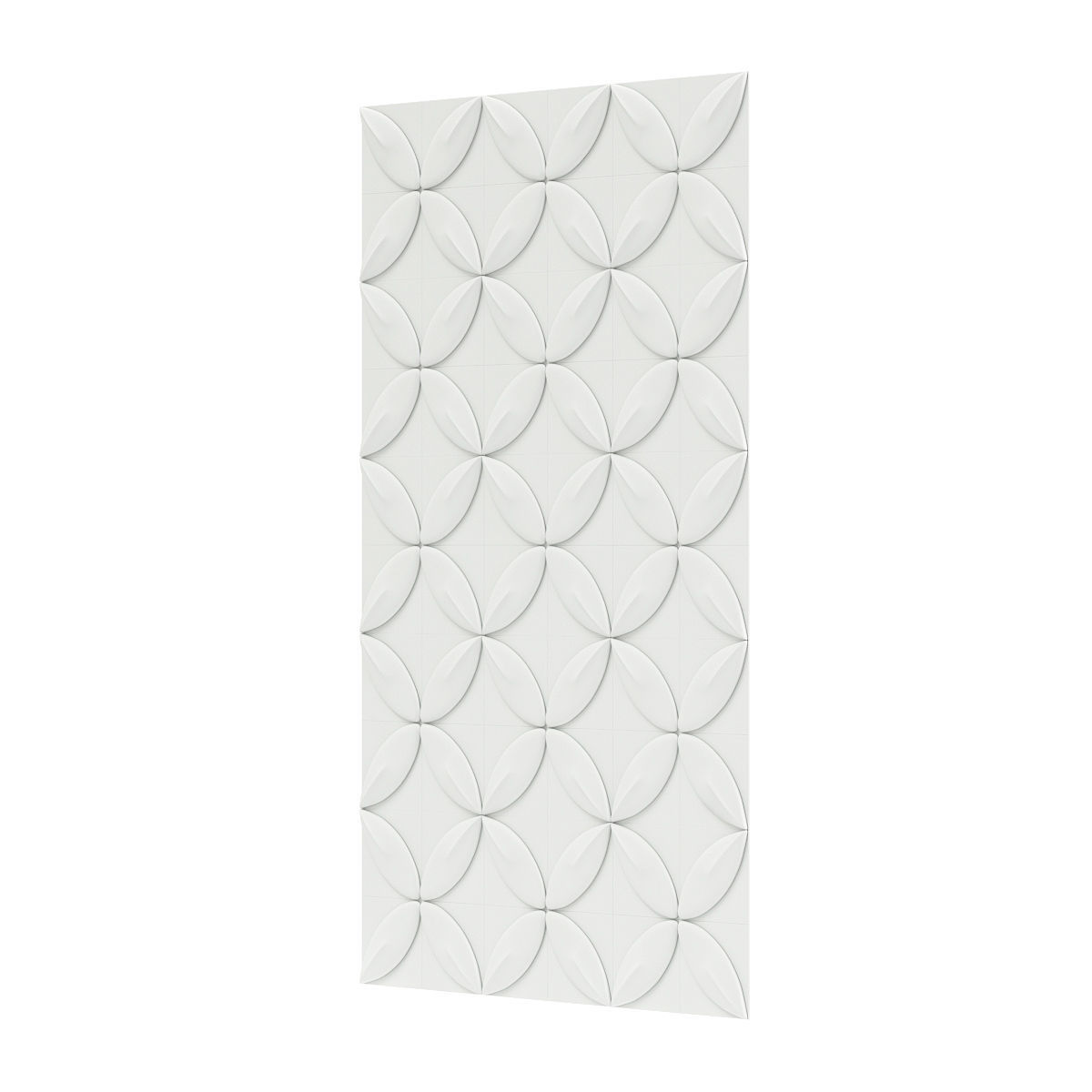 White Wall Panel 3D model_5