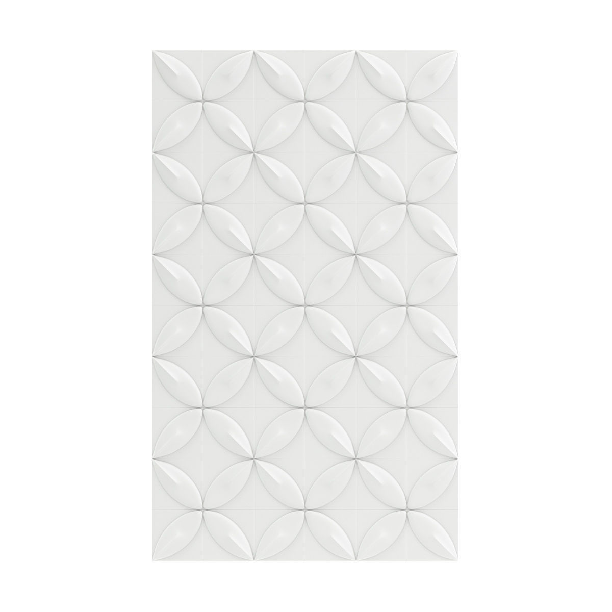 White Wall Panel 3D model_1