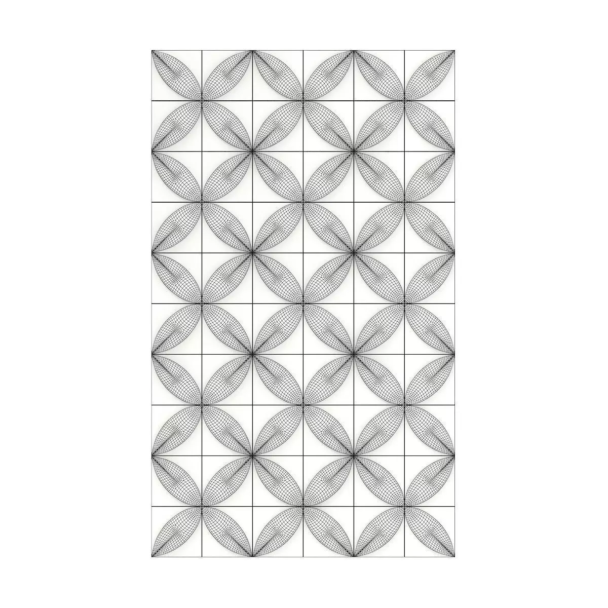 White Wall Panel 3D model_0