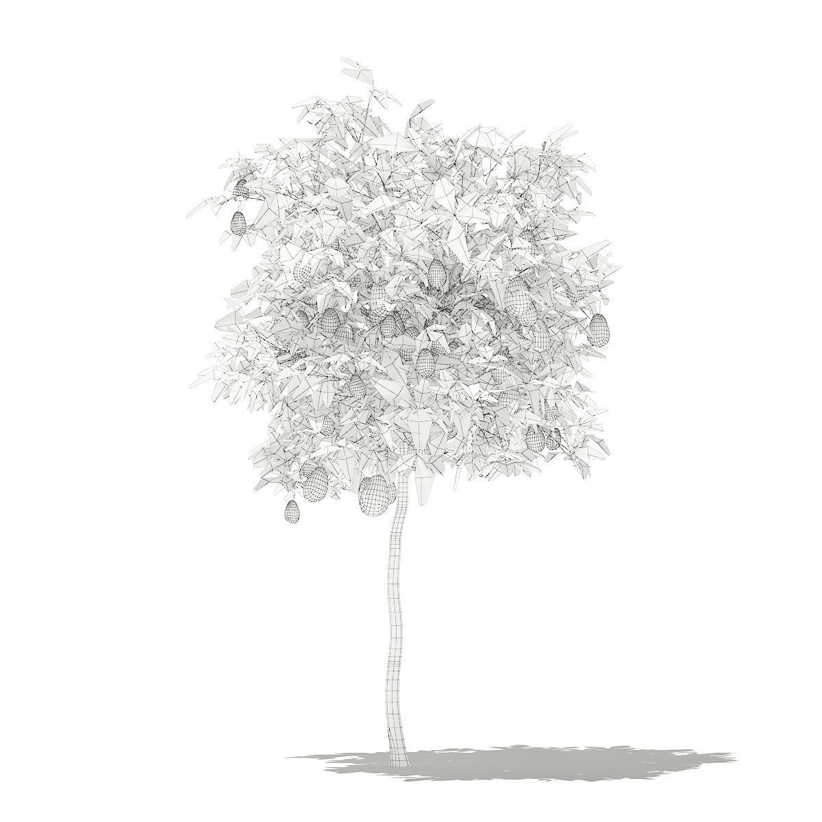 Avocado Tree with Fruits 3D model_1