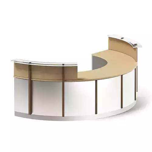 Round Reception Desk 3D model
