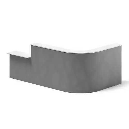 Long Rounded Reception Desk