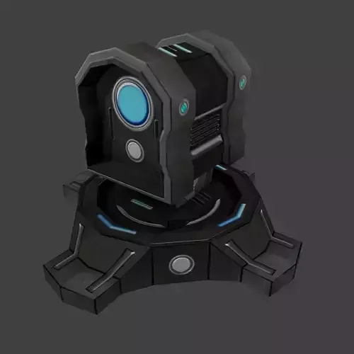 Sci-fi Turret Low poly