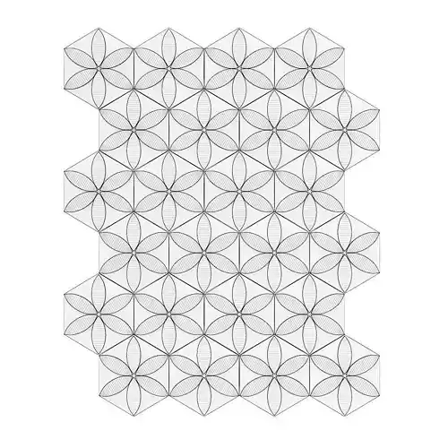 White Flower Decor Wall Panel