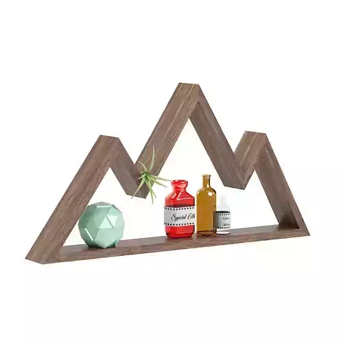 Mountain Shaped Wall Shelf