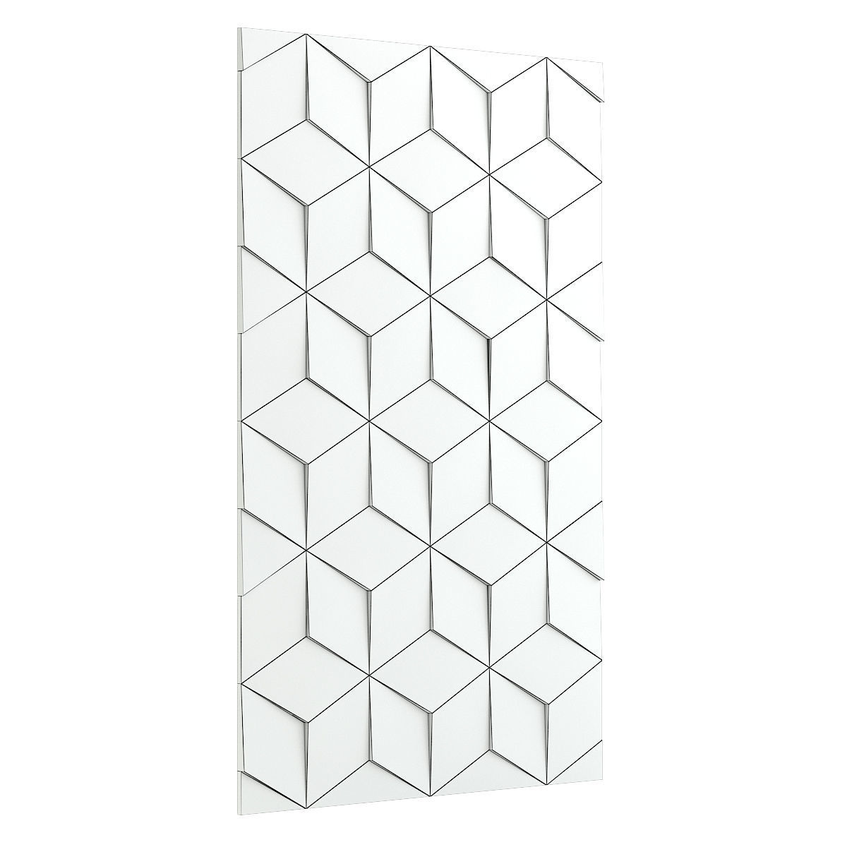 Wooden Decorative Wall Panel 3D model_3