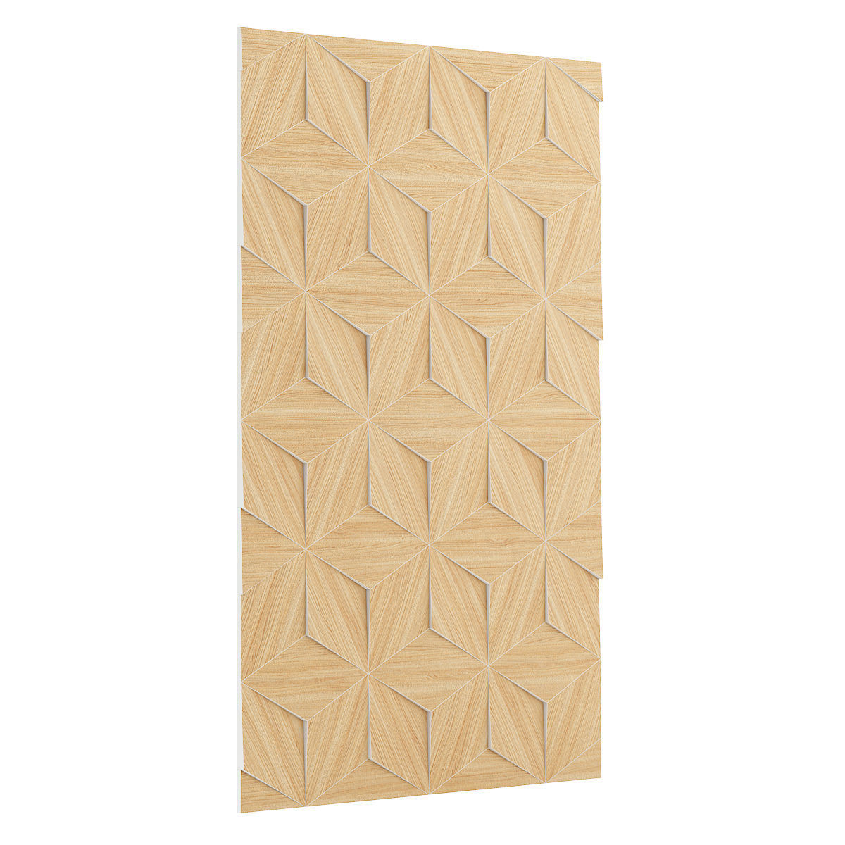 Wooden Decorative Wall Panel 3D model_2