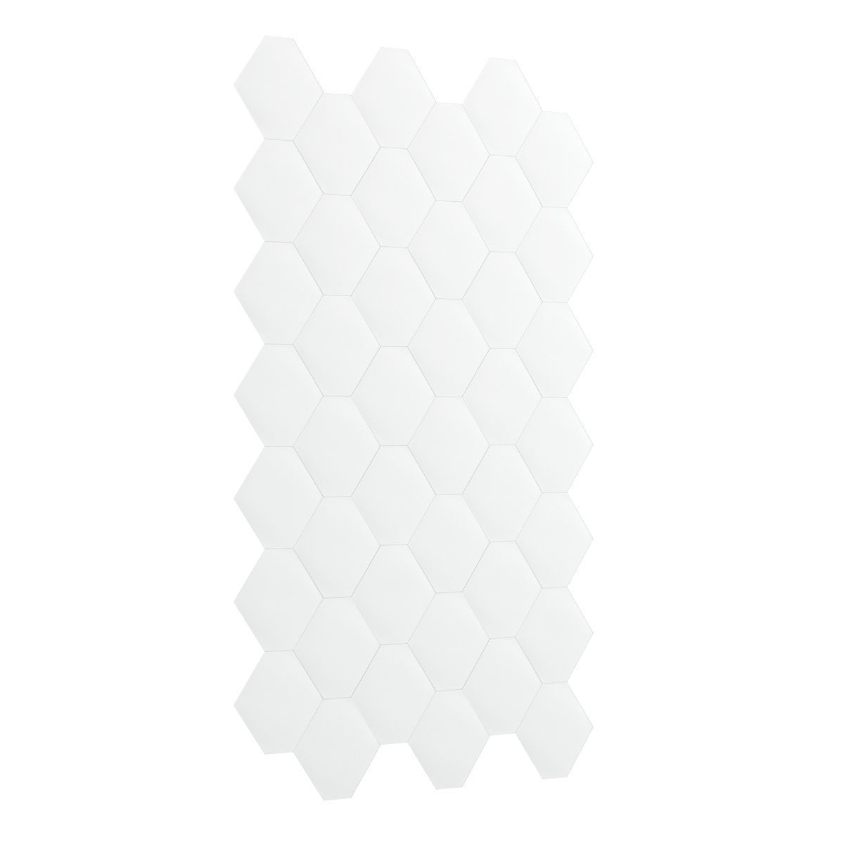 Hexagonal White Wall Panel 3D model_4