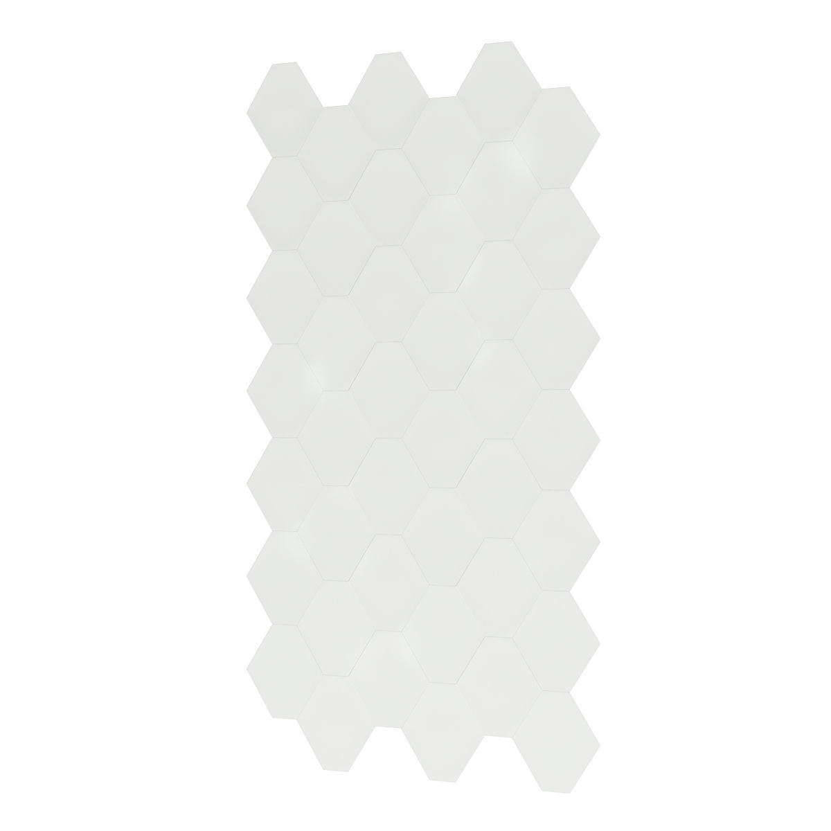 Hexagonal White Wall Panel 3D model_5