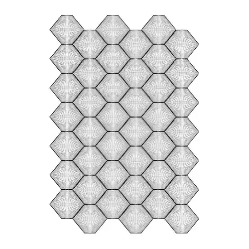 Hexagonal White Wall Panel