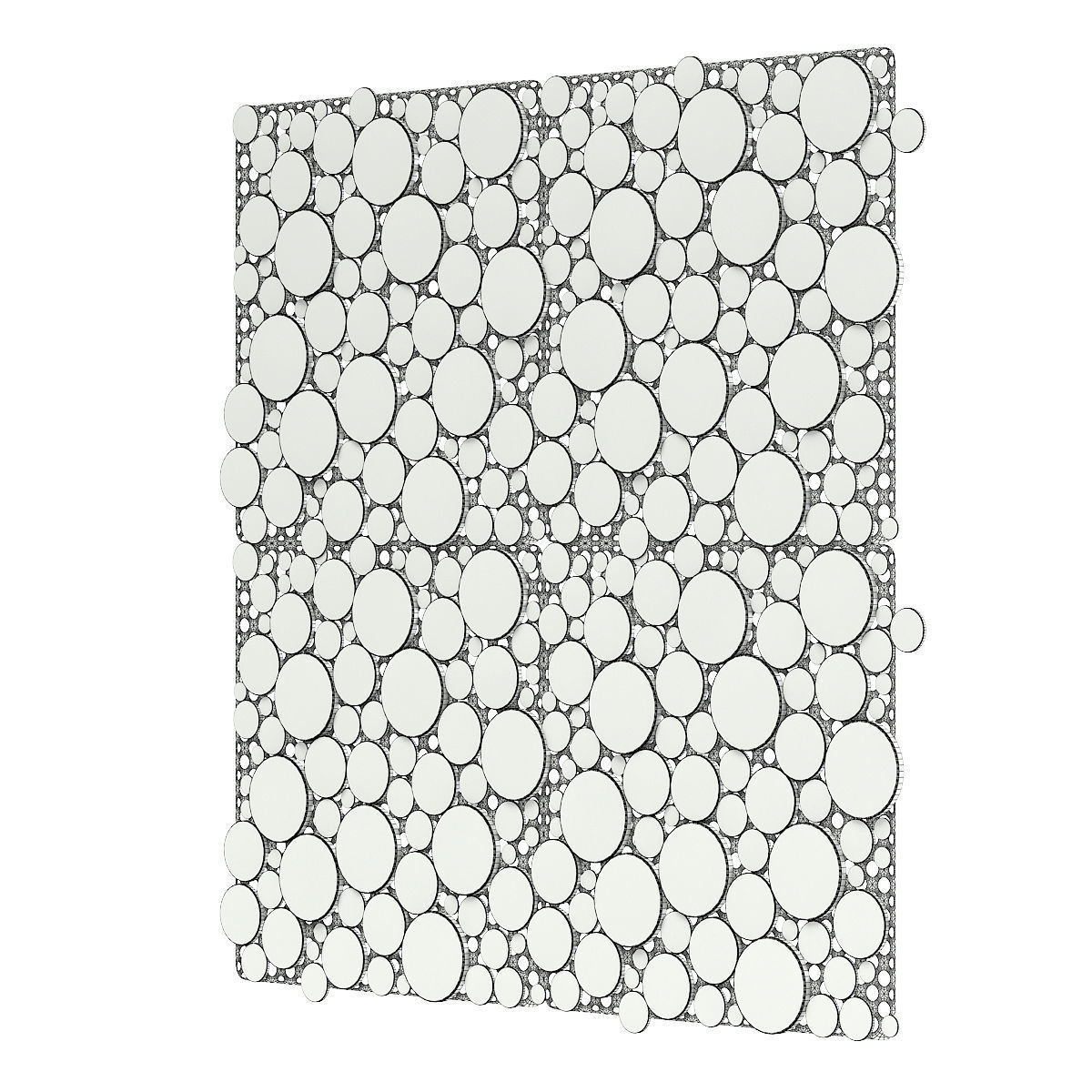 Shiny Metal Wall Panel 3D model_4