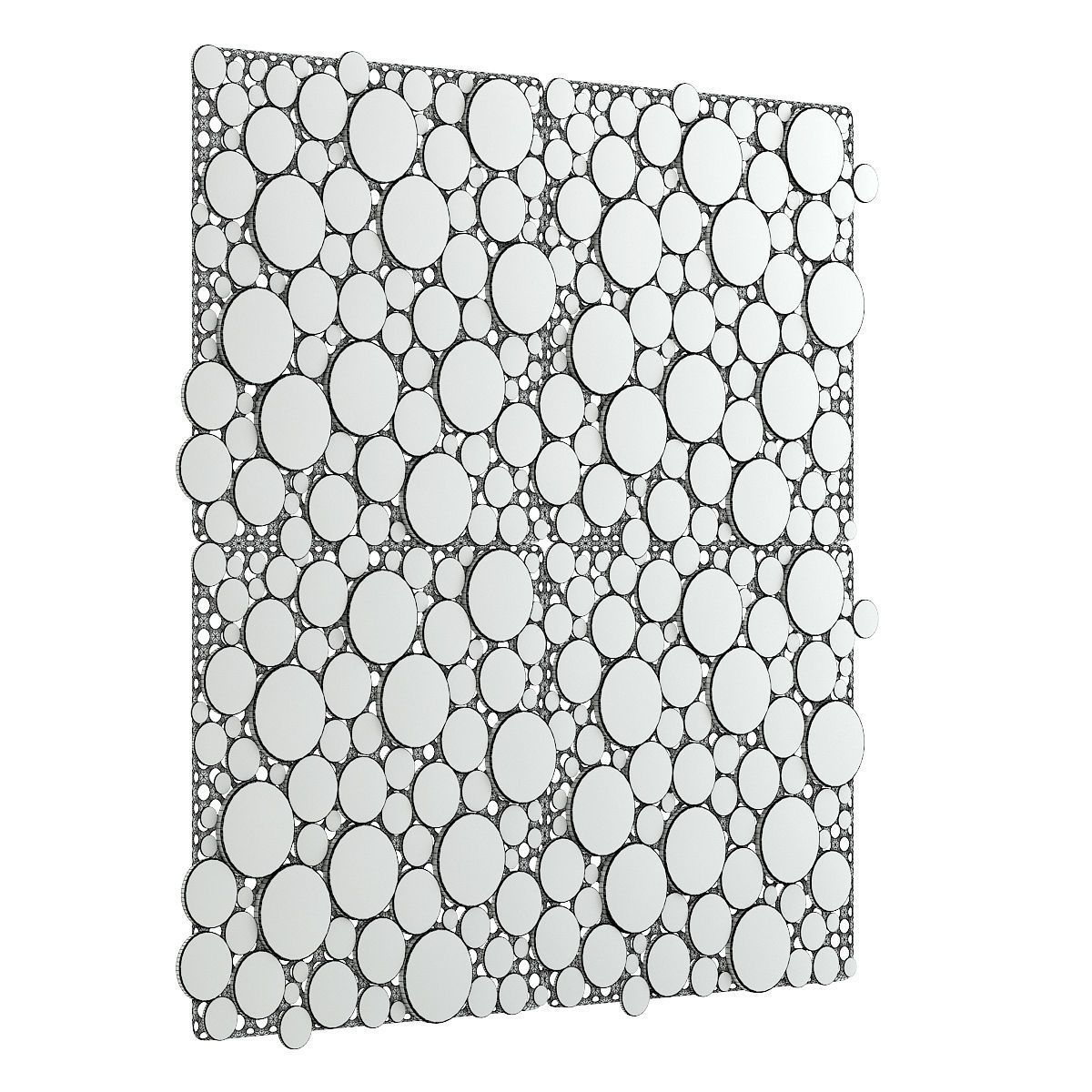 Shiny Metal Wall Panel 3D model_2