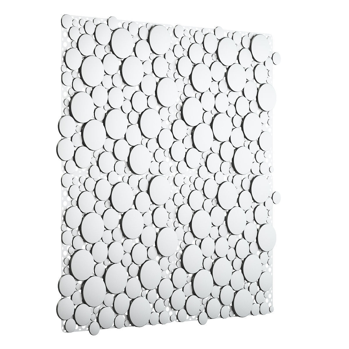 Shiny Metal Wall Panel 3D model_3