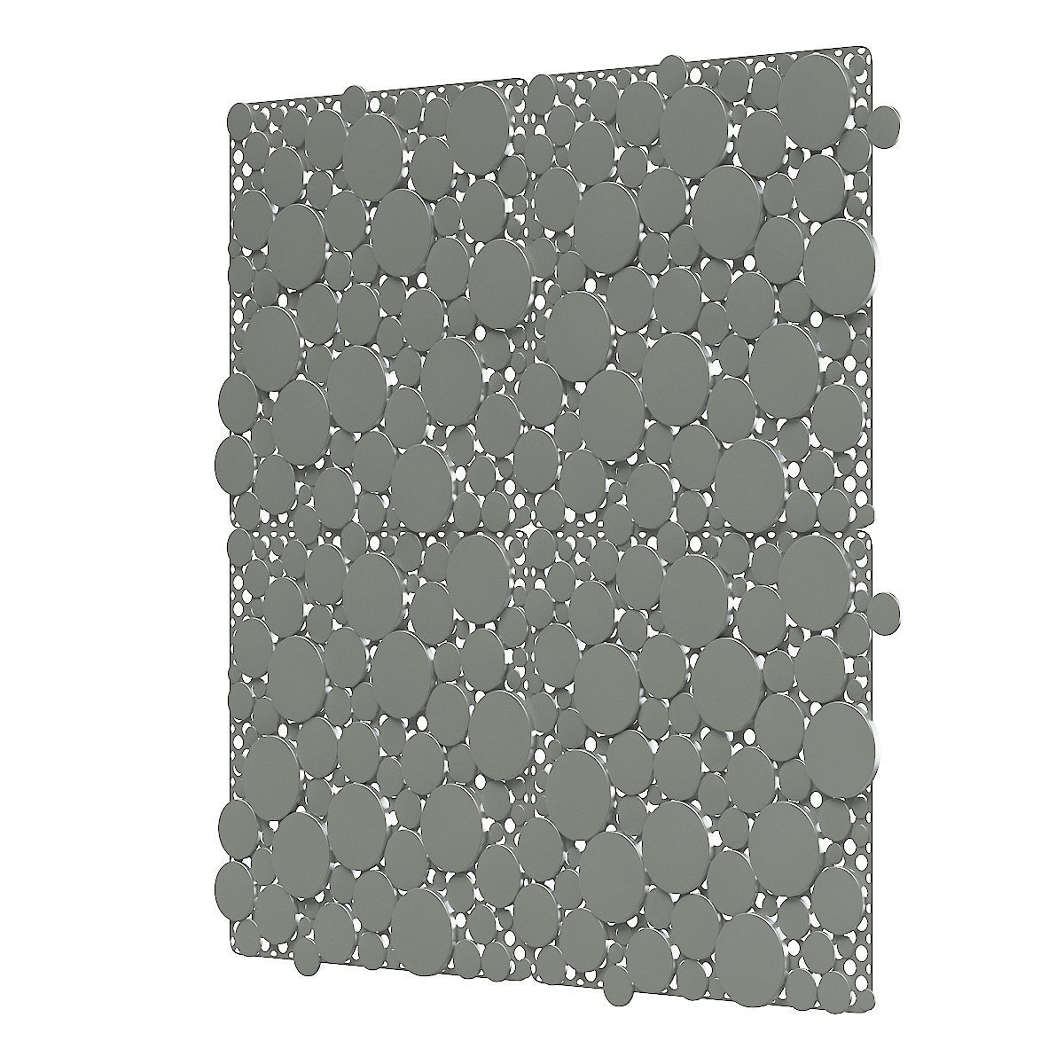 Shiny Metal Wall Panel 3D model_5